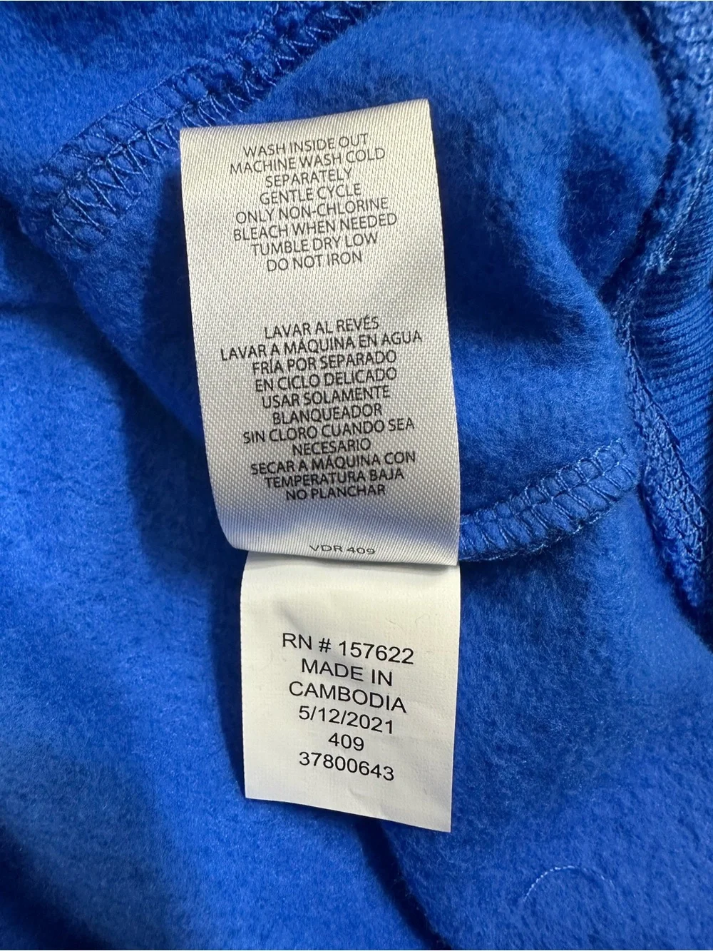 Eddie Bauer Royal Blue Kids Hoodie with Mountain Stripe Graphic XS 5/6